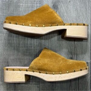 J. Crew Women Dakota Clogs in Suede Burnished Pecan, EUC